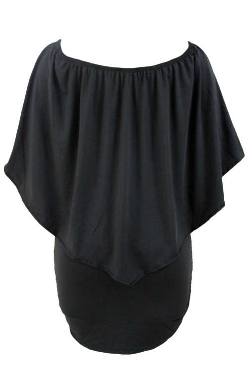 Black Layered Versatile Wear Multiple Ways Mini Dress Formal Cocktail Party Night Club Evening Wear