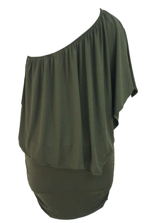 Green Layered Versatile Wear Multiple Ways Mini Dress Formal Cocktail Party Night Club Evening Wear