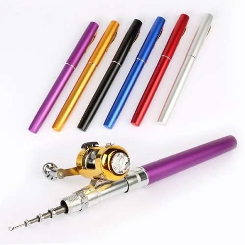 1.4M Pocket Pen Fishing Rod Mini Telescopic Portable With Drum Fishing Reel Combo