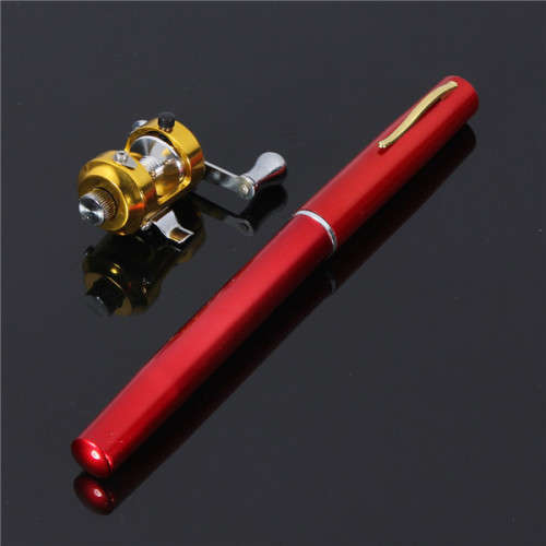 1.4M Pocket Pen Fishing Rod Mini Telescopic Portable With Drum Fishing Reel Combo