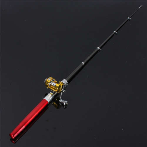 1.4M Pocket Pen Fishing Rod Mini Telescopic Portable With Drum Fishing Reel Combo