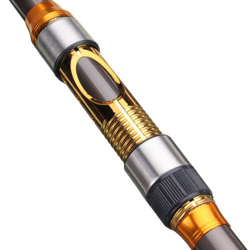 2.4M Carbon Fiber Fishing Rod Portable Telescopic Spinning Travel Compact