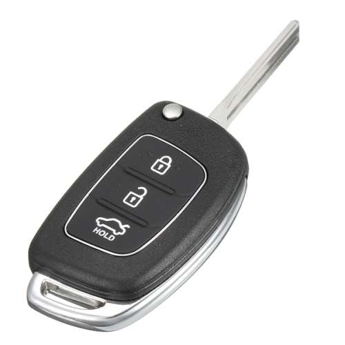 Car Remote Folding Flip Key Shell Case Fob Blade Right Fold for Hyundai ix35 Santa Fe 3 Button