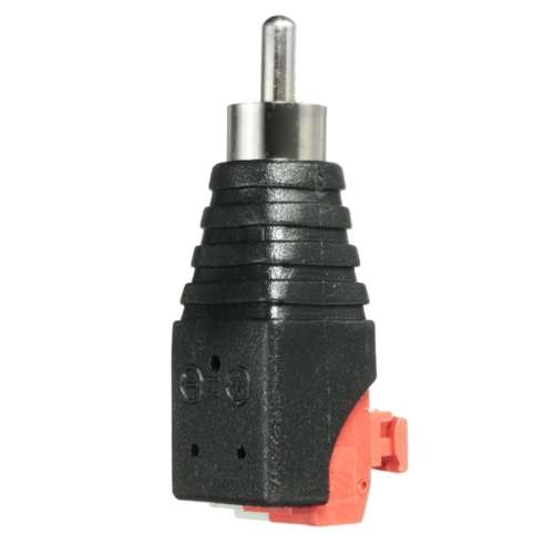 Speaker Wire Cable to Audio Male RCA Connector Adapter Convertor Jack Plug
