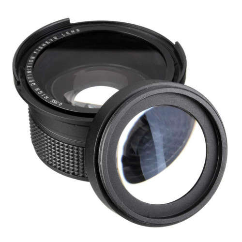 0.35X Super Fisheye Wide Angle Lens for 52mm Nikon with 18-55mm Lens