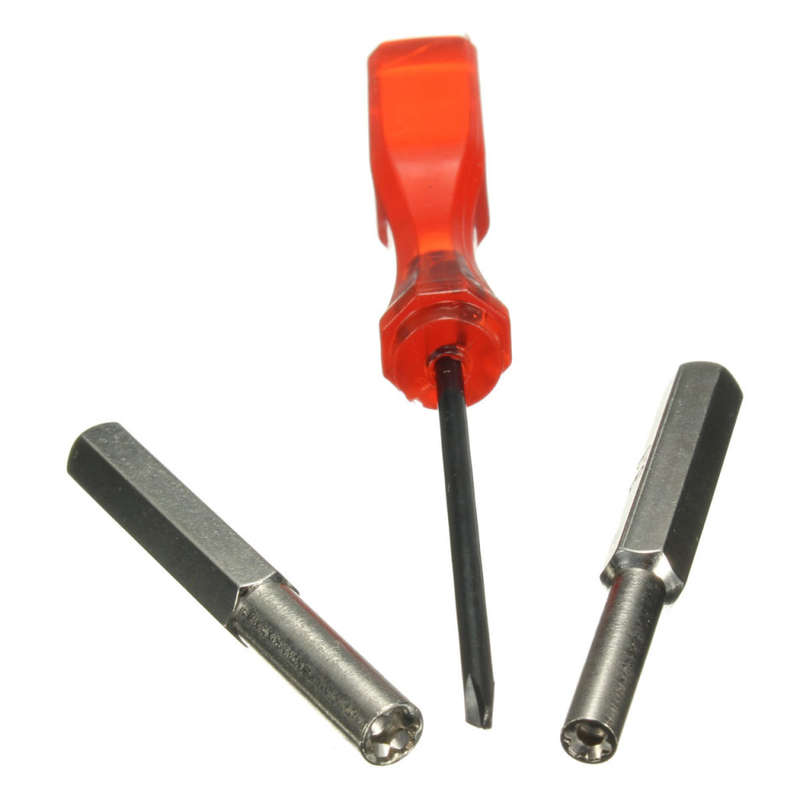 3.8mm+4.5mm+Triwing Security Screwdriver Bit Set for Nintendo NES SNES N64 Game Boy Wii