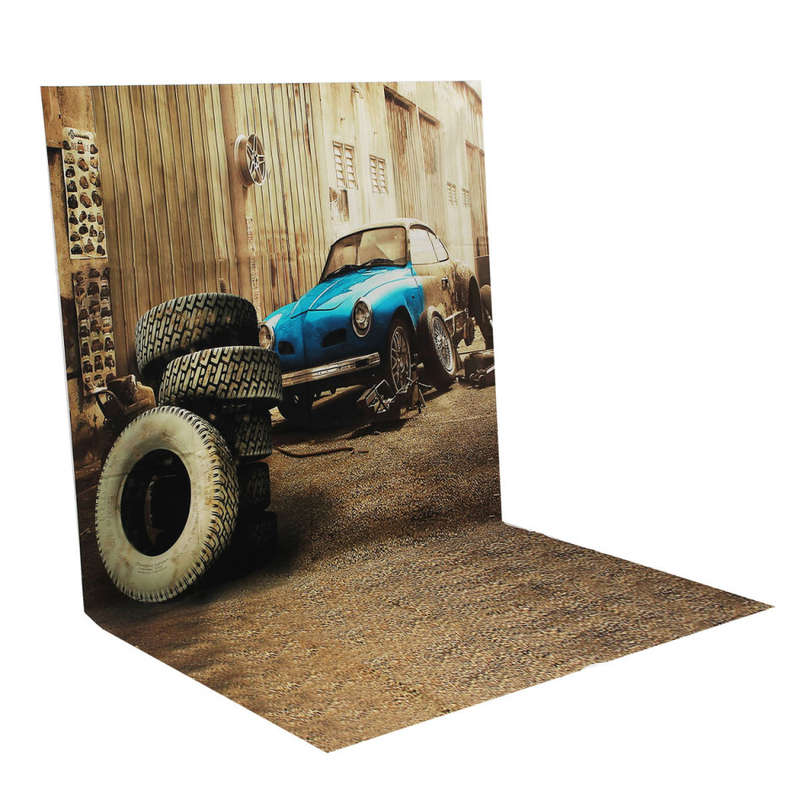 3x5ft Car Tire Garage Retro Photo Backdrop Photography Background Studio Props