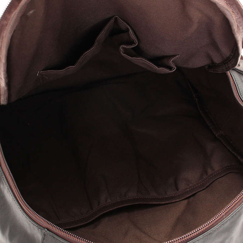 Men Vintage PU Leather Zipper Laptop Travel School Outdoor Backpack Bag Rucksack