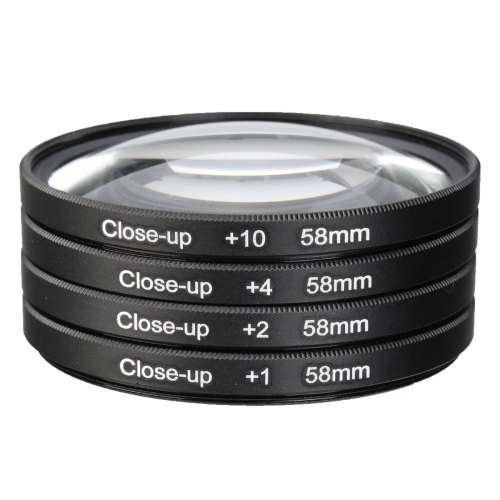 58mm Macro Close Up Filter Lens Kit +1 +2 +4 +10 for Canon EOS 700D 650D 600D 550D 500D 1200D 1100D