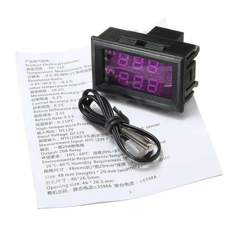 DC12V Digital LED Temperature Controller Switch Thermostat Control Switch