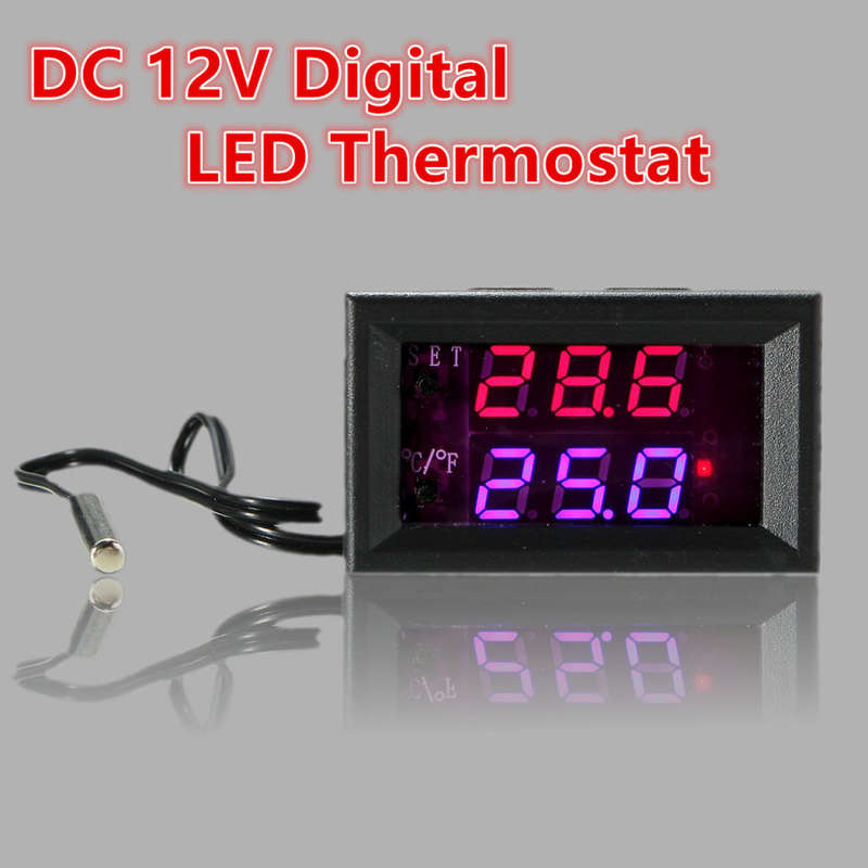 DC12V Digital LED Temperature Controller Switch Thermostat Control Switch