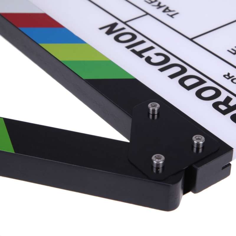 Clapperboard TV Film Movie Clapper Board Handmade Colorful Erase Director Cut Prop
