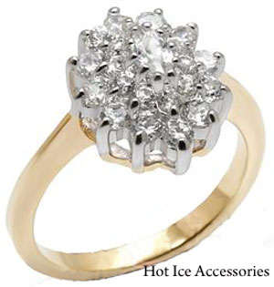 **INTERNATIONAL SHIPPING** 18K YELLOW GOLD PLATED SIMULATED DIAMOND RING*NO COMBINED SHIPPING