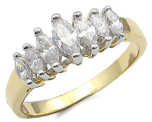 **INTERNATIONAL SHIPPING** 18K YELLOW GOLD PLATED SIMULATED DIAMOND RING*NO COMBINED SHIPPING