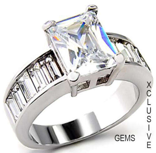 LOCALLY IN STOCK* R35 POSTAGE* 18K WHITE GOLD PLATED SIMULATED DIAMOND LADIES RING