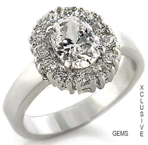 LOCALLY IN STOCK * R35 POSTAGE* 18K WHITE GOLD PLATED SIMULATED DIAMOND LADIES RING