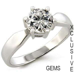 **BEAUTIFUL**STAINLESS STEEL SIMULATED DIAMOND RING