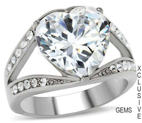 **R35 POSTAGE** STAINLESS STEEL SIMULATED DIAMOND RING