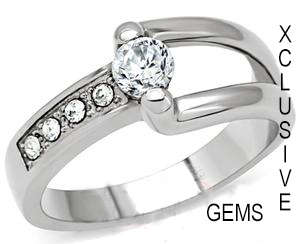 LOCALLY IN STOCK**R35 POSTAGE** STAINLESS STEEL SIMULATED DIAMOND RING