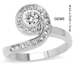 **R35 POSTAGE** STAINLESS STEEL SIMULATED DIAMOND RING