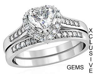 IN STOCK **POSTAGE R35** SIMULATED DIAMOND 18K WHITE GOLD PLATED WEDDING RING SET