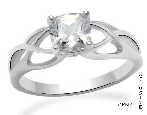 IN STOCK **R35 POSTAGE** 18K WHITE GOLD PLATED SIMULATED DIAMOND RING