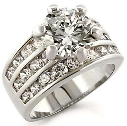 LOCALLY IN STOCK* R35 POSTAGE* 18K WHITE GOLD PLATED SIMULATED DIAMOND LADIES RING