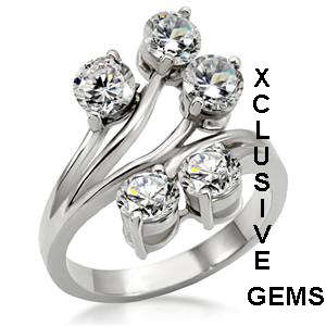 **R35 POSTAGE** STAINLESS STEEL SIMULATED DIAMOND RING