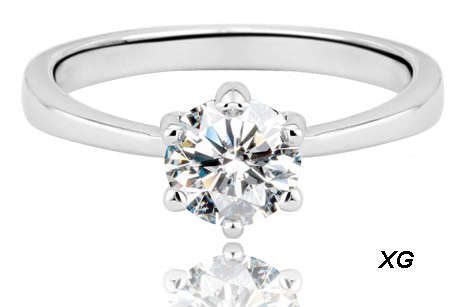 STERLING SILVER HALLMARKED SIMULATED DIAMOND RING