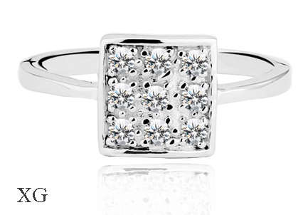 STERLING SILVER HALLMARKED SIMULATED DIAMOND RING