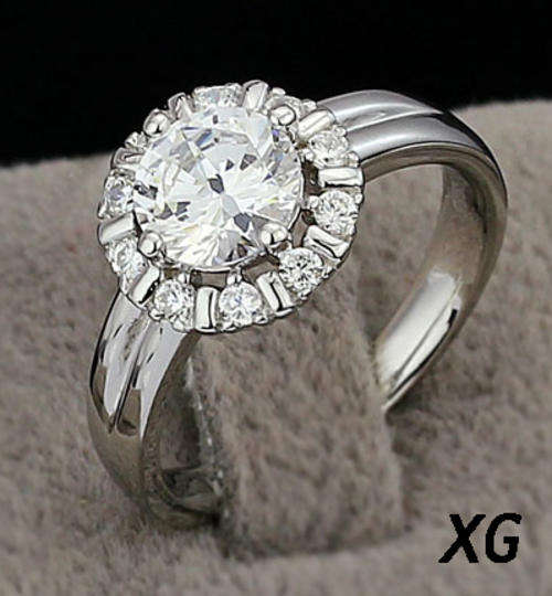 STUNNING STERLING SILVER 1.25CT LUXURIOUS SIMULATED DIAMOND RING