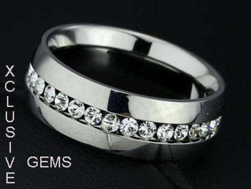 **BEAUTIFUL**STAINLESS STEEL SIMULATED DIAMOND RING