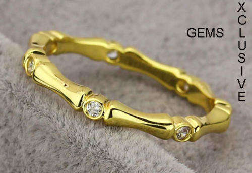 * R35 POSTAGE* 18K GOLD PLATED SIMULATED DIAMOND LADIES RING