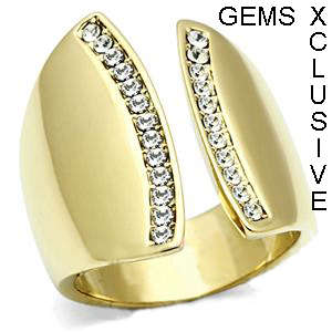 *LOCALLY IN STOCK* 18K GOLD PLATED SIMULATED DIAMOND LADIES RING