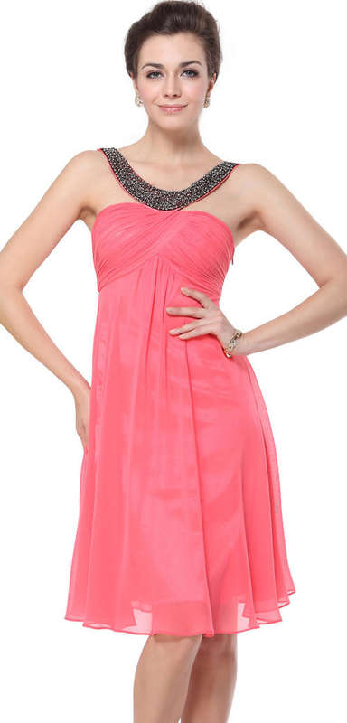 UNIQUE PINK COCKTAIL DRESS