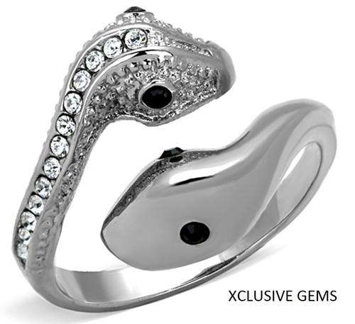 *SIMULATED DIAMOND STAINLESS STEEL ENGAGEMENT RING