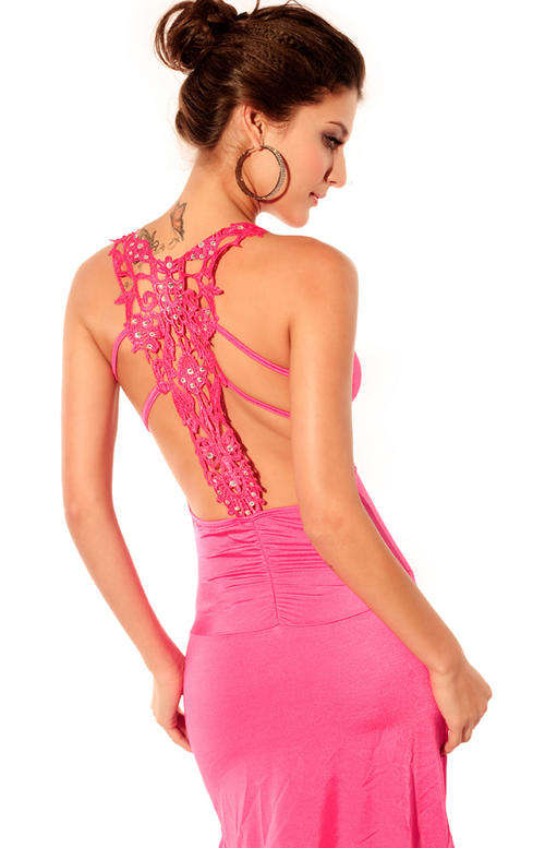 INTRICATE DETAIL PINK DRESS