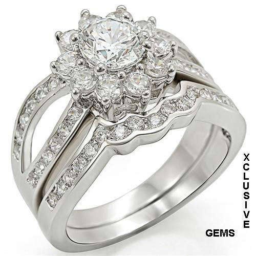 LOCALLY IN STOCK* GLAMOUROUS* 18K WHITE GOLD PLATED SIMULATED DIAMOND LADIES RING