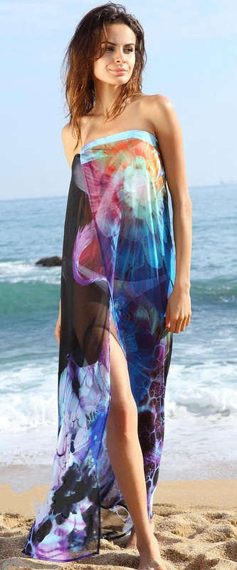*LOCALLY IN STOCK* EYE CATCHING COLOURFUL BEACH COVER UP