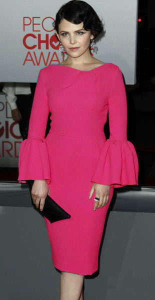 PRETTY PINK TULIP CUFFS DRESS