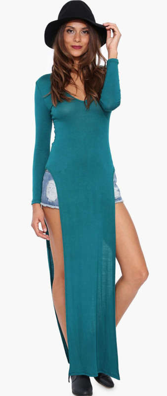 TRENDY T-SHIRT STYLE MAXI DRESS