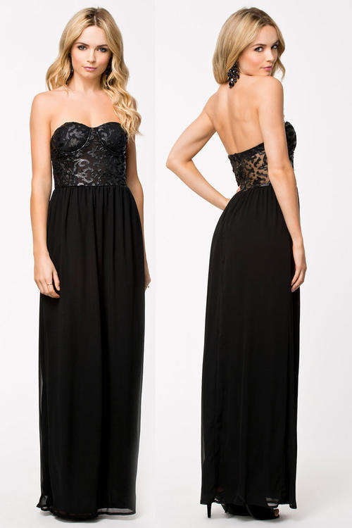ELEGANT BLACK EVENING DRESS