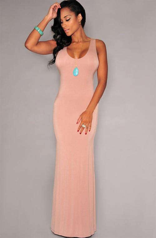 BEAUTIFUL CAGE BACK SLEEVELESS DRESS