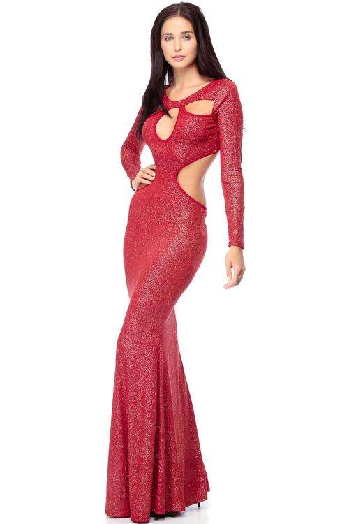 MAGICAL METALLIC SHINE EVENING DRESS