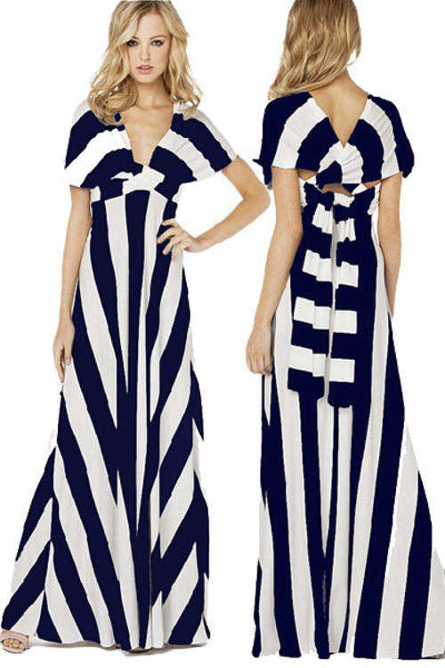 VERSATILE NAVY STRIPE DRESS