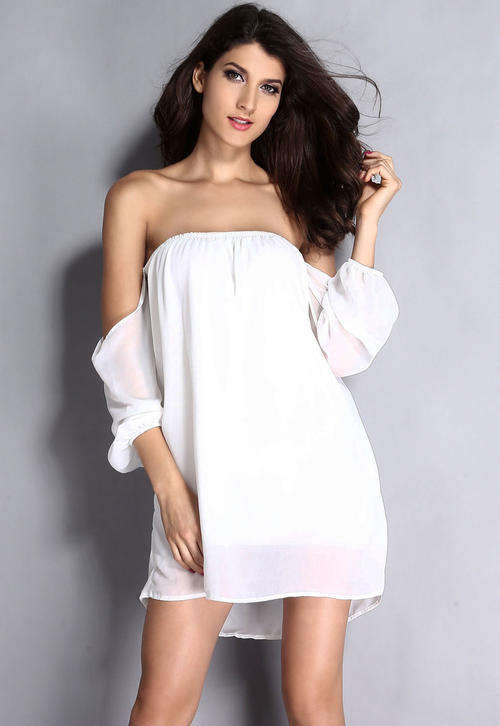 SEXY OFF SHOULDER MINI DRESS