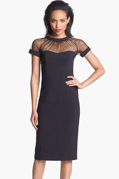 BEAUTIFUL BLACK MESH DETAIL DRESS