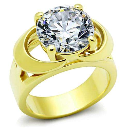 ** 18K GOLD PLATED SIMULATED DIAMOND LADIES RING