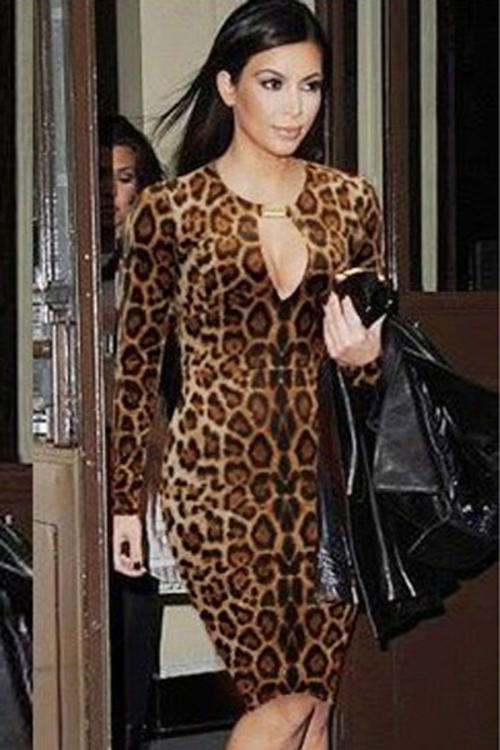 *LOCALLY IN STOCK* SEXY CELEBRITY STYLE LEOPARD PRINT DRESS