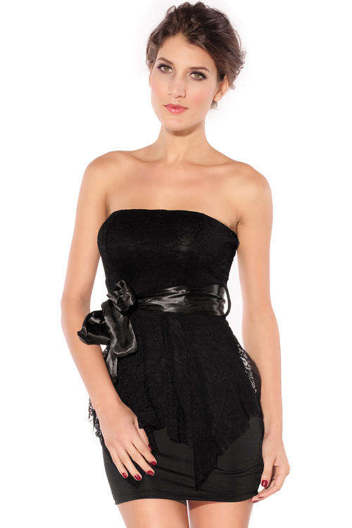 SEXY SLEEVELESS SUBTLE LACE DETAIL DRESS